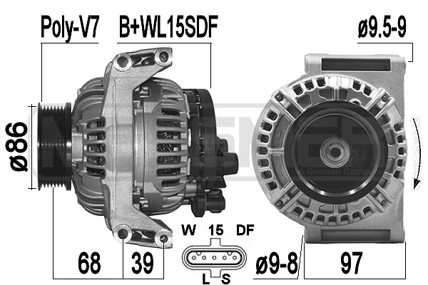 Generator / Alternator WG2011430 WILMINK GROUP