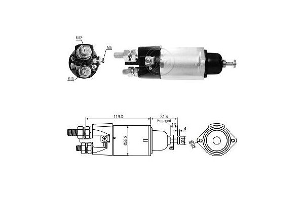 Solenoid, electromotor WG2017815 WILMINK GROUP