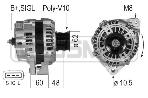 Generator / Alternator WG2012249 WILMINK GROUP