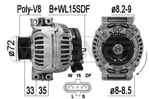 Generator / Alternator WG2012269 WILMINK GROUP