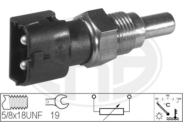 Senzor,temperatura lichid de racire WG1492408 WILMINK GROUP