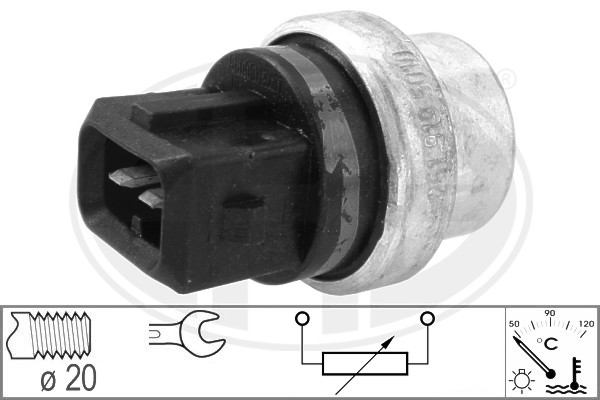 Senzor,temperatura lichid de racire WG1492406 WILMINK GROUP