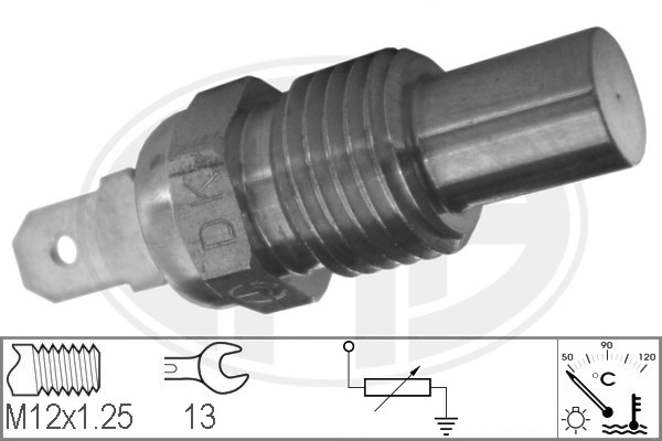 Senzor,temperatura lichid de racire WG1492401 WILMINK GROUP