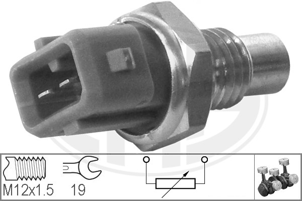 Senzor,temperatura lichid de racire WG1492413 WILMINK GROUP