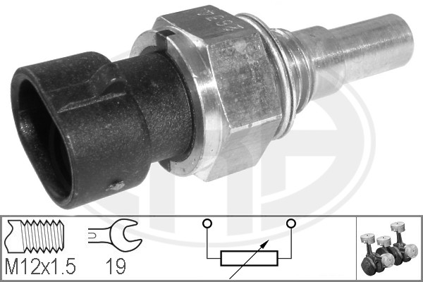 Senzor,temperatura lichid de racire WG1492410 WILMINK GROUP