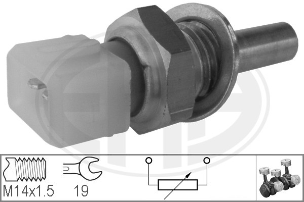 Senzor,temperatura lichid de racire WG1492417 WILMINK GROUP