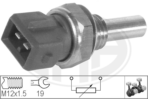 Senzor,temperatura lichid de racire WG1492418 WILMINK GROUP