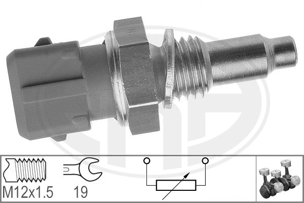 Senzor,temperatura lichid de racire WG1492422 WILMINK GROUP