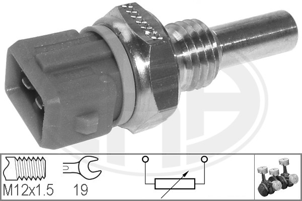 Senzor,temperatura lichid de racire WG1492424 WILMINK GROUP