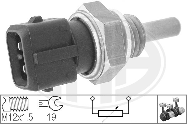 Senzor,temperatura lichid de racire WG1492425 WILMINK GROUP