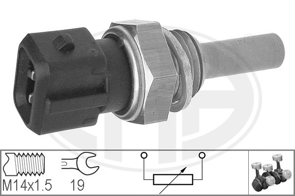 Senzor,temperatura lichid de racire WG1492429 WILMINK GROUP