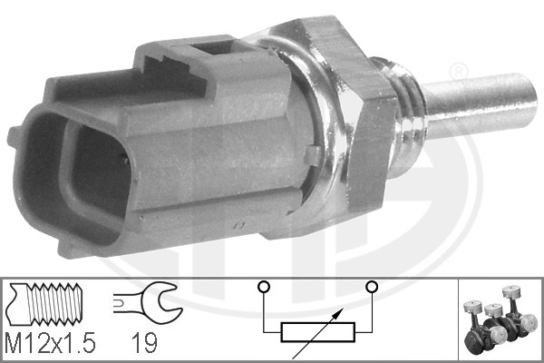 Senzor,temperatura lichid de racire WG1492430 WILMINK GROUP