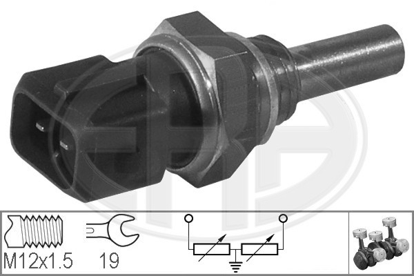 Senzor,temperatura lichid de racire WG1492433 WILMINK GROUP