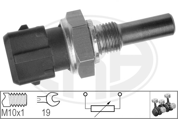 Senzor,temperatura lichid de racire WG1492436 WILMINK GROUP
