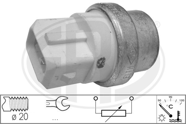 Senzor,temperatura lichid de racire WG1492439 WILMINK GROUP
