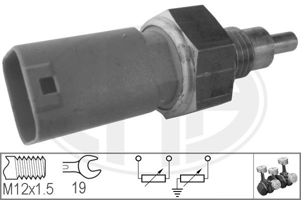 Senzor,temperatura lichid de racire WG1492442 WILMINK GROUP