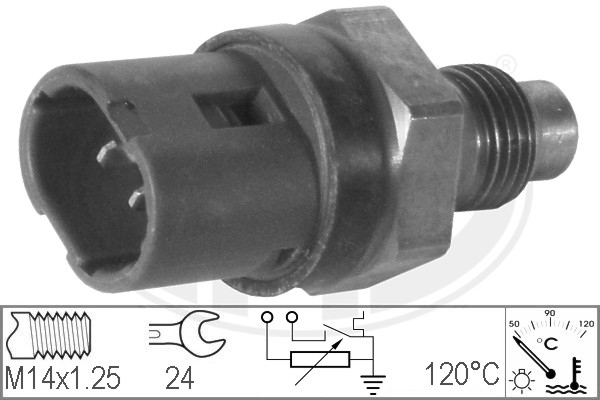 Senzor,temperatura lichid de racire WG1492445 WILMINK GROUP