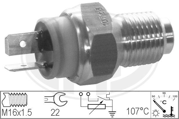 Senzor,temperatura lichid de racire WG1492447 WILMINK GROUP
