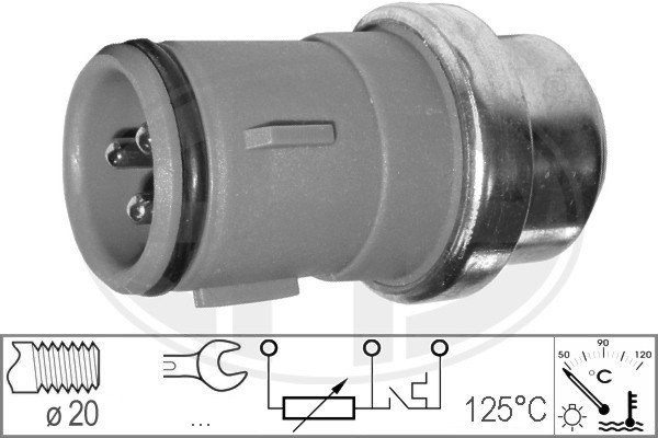 Senzor,temperatura lichid de racire WG1492449 WILMINK GROUP
