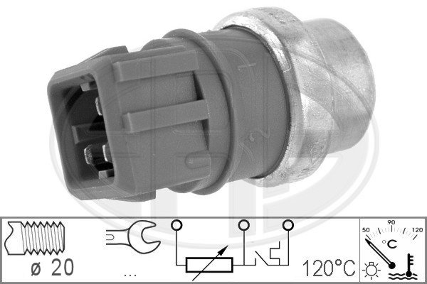 Senzor,temperatura lichid de racire WG1492452 WILMINK GROUP