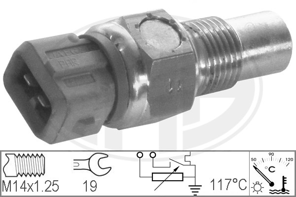 Senzor,temperatura lichid de racire WG1492453 WILMINK GROUP