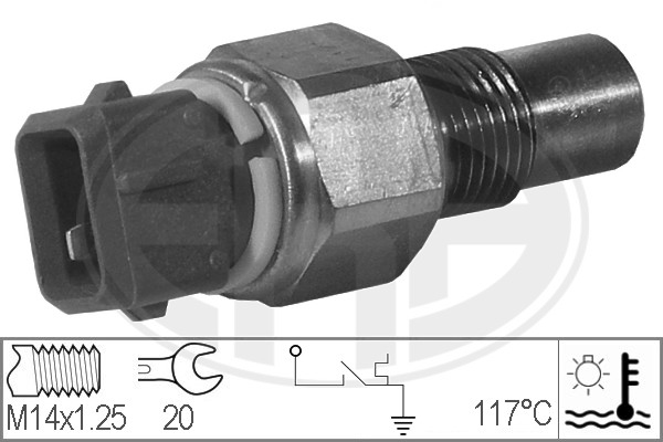 Senzor,temperatura lichid de racire WG1492458 WILMINK GROUP