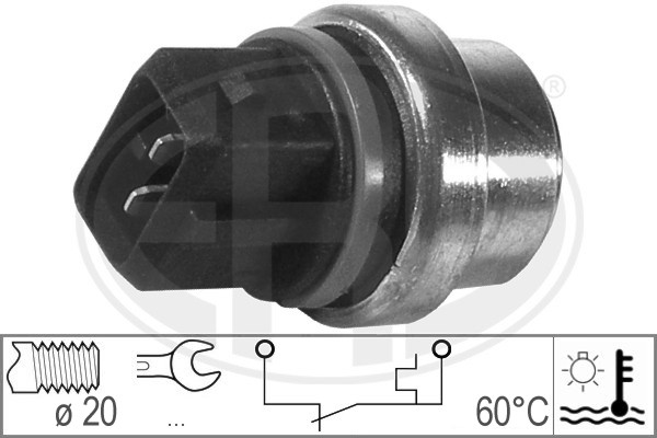 Senzor,temperatura lichid de racire WG1492460 WILMINK GROUP