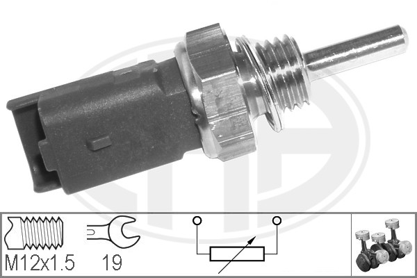 Senzor,temperatura lichid de racire WG1492441 WILMINK GROUP