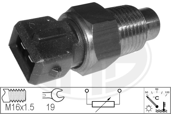 Senzor,temperatura lichid de racire WG1492562 WILMINK GROUP