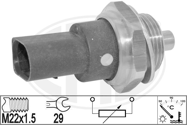 Senzor,temperatura lichid de racire WG1492691 WILMINK GROUP
