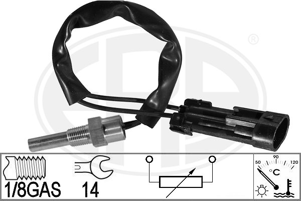 Senzor,temperatura lichid de racire WG2025815 WILMINK GROUP
