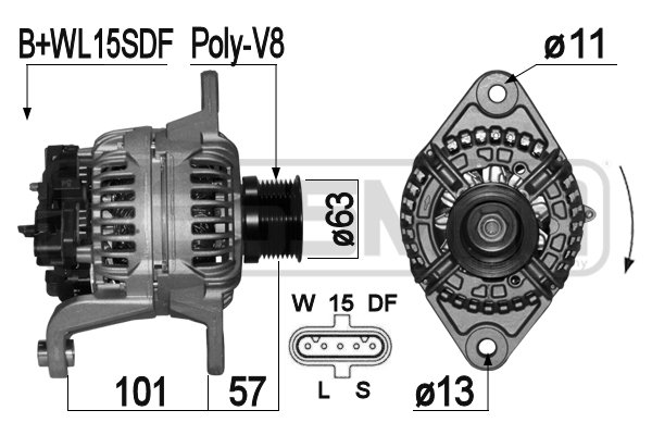 Generator / Alternator WG2012434 WILMINK GROUP