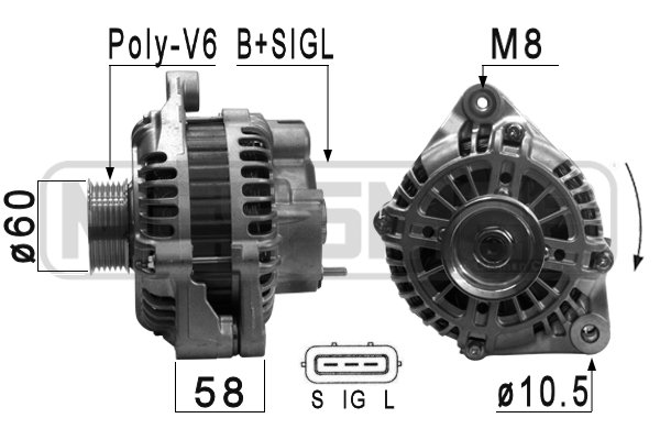 Generator / Alternator WG2012376 WILMINK GROUP