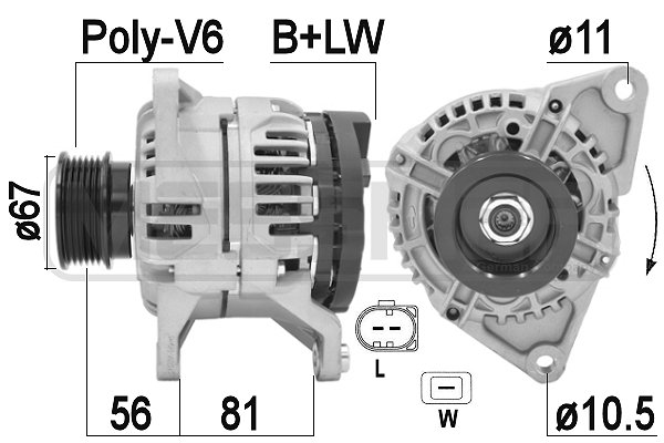 Generator / Alternator WG2012396 WILMINK GROUP