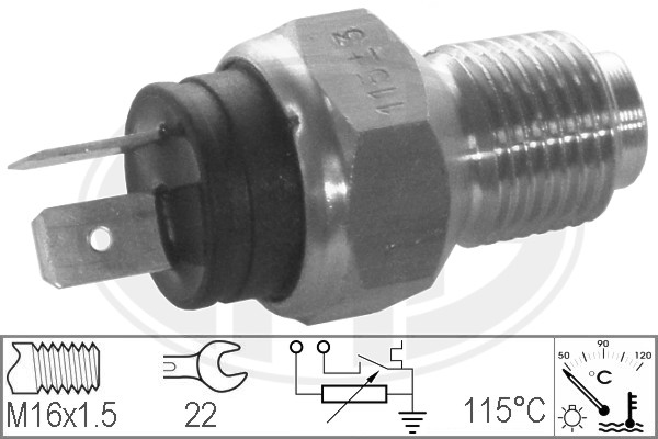 Senzor,temperatura lichid de racire WG1492474 WILMINK GROUP