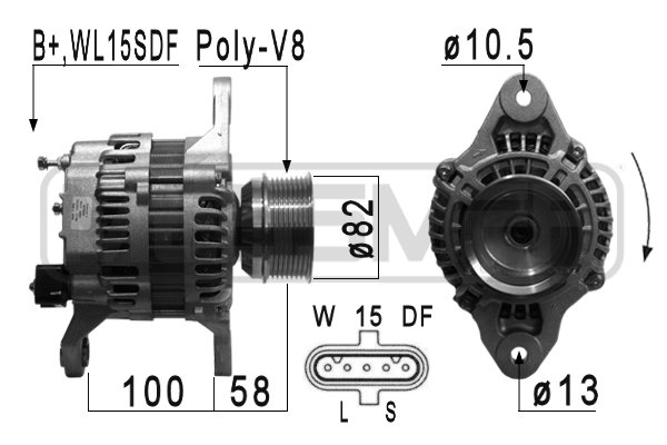 Generator / Alternator WG2012383 WILMINK GROUP