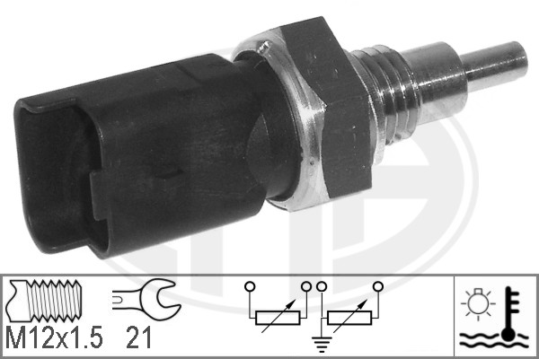 Senzor,temperatura lichid de racire WG1492507 WILMINK GROUP