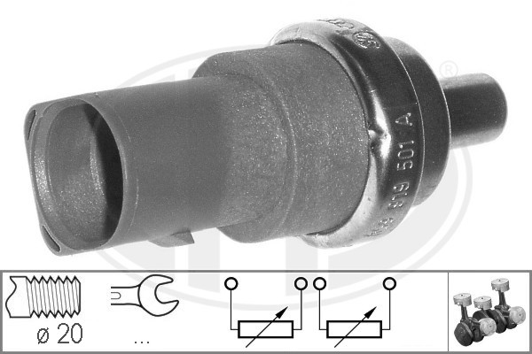 Senzor,temperatura lichid de racire WG1492508 WILMINK GROUP