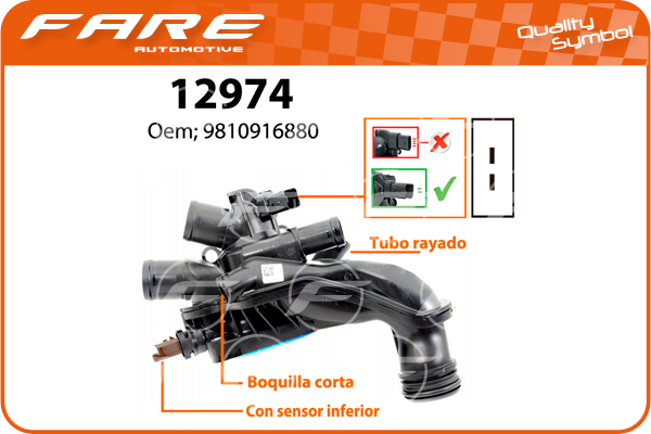 Termostat,lichid racire 12974 FARE SA