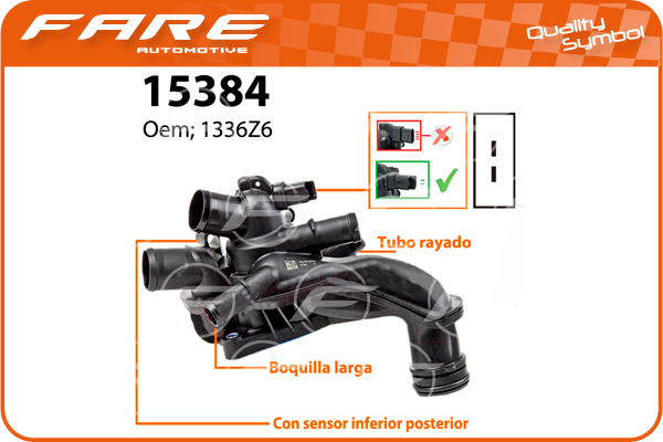 Termostat,lichid racire 15384 FARE SA