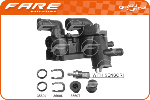 Termostat,lichid racire 3822 FARE SA