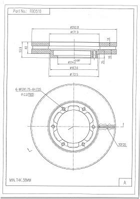 Disc frana FBD510 FI.BA