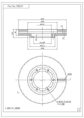 Disc frana FBD511 FI.BA