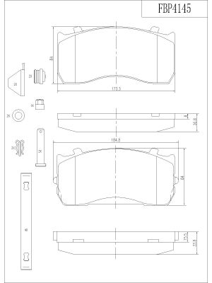 Set placute frana,frana disc FBP4145 FI.BA