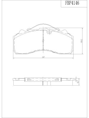 Set placute frana,frana disc FBP4146 FI.BA