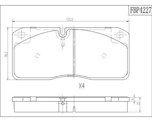 Set placute frana,frana disc FBP4227 FI.BA