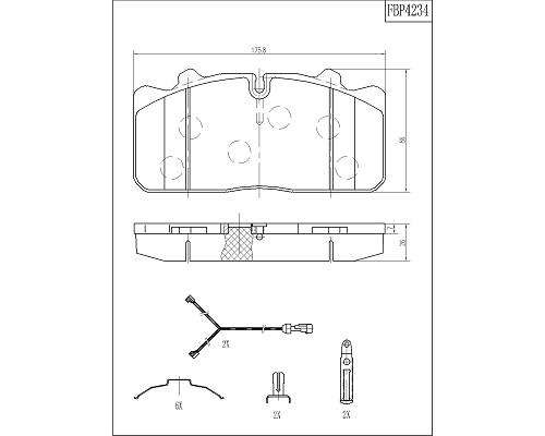 Set placute frana,frana disc FBP4234 FI.BA