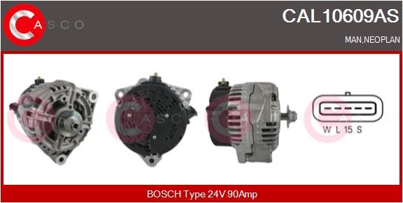 Generator / Alternator CAL10609AS CASCO
