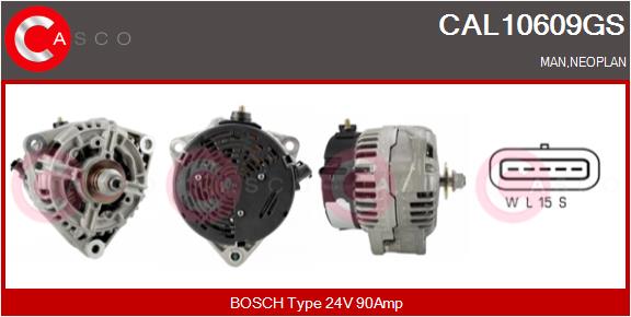 Generator / Alternator CAL10609GS CASCO
