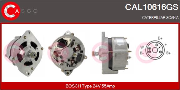 Generator / Alternator CAL10616GS CASCO